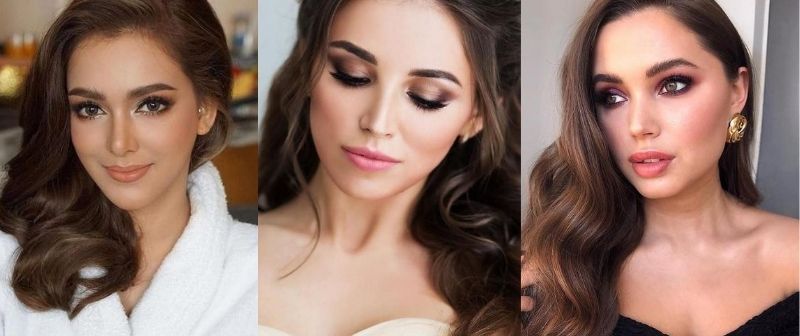 Wedding makeup for brunettes